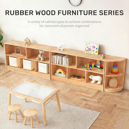 Rubber Wood Montessori Shelf
