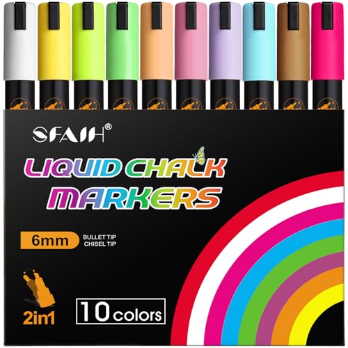 Liquid Chalk Markers for Blackboard Glass (10 Count)