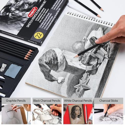Drawing Sketching Pencil Set (22 Count)