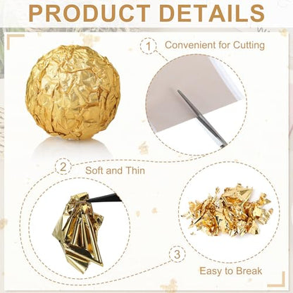 Gold Leaf Sheets for Art 3.7" x 3.4"