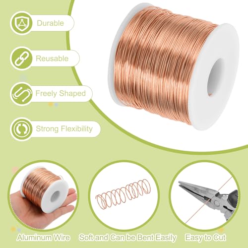 20 Gauge Anodized Aluminum Craft Wire 771 Ft 0.8mm Copper Tone