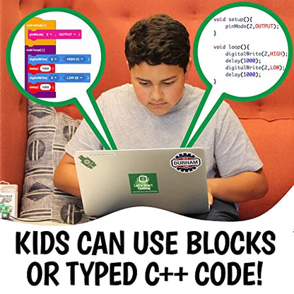 Code Rocket Coding Toy for Kids 8+. Girls & Boys Learn Typed C++ Programming with Circuits. 20+ Space