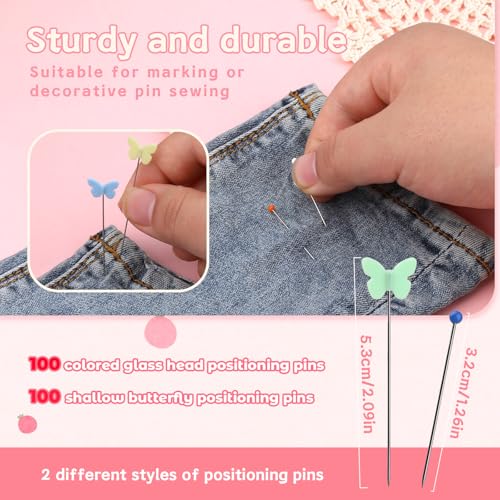 Wrist Pins Cushions for Sewing 200PCS Sewing Pins Cute Pin Cushion Wrist (200 Count)