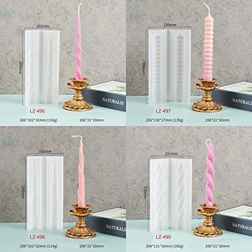 8 Piece Spiral Candle Molds