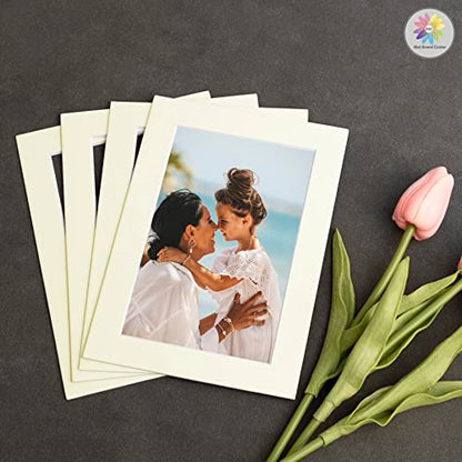 Mat Board Center 10 Pack 5x7 Photo Mats for 4x6 Picture