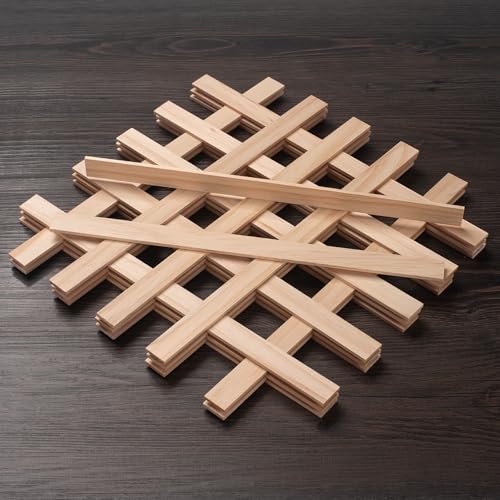 Wood Strips Slats Wooden Sticks for Crafts 1 (30 Count)