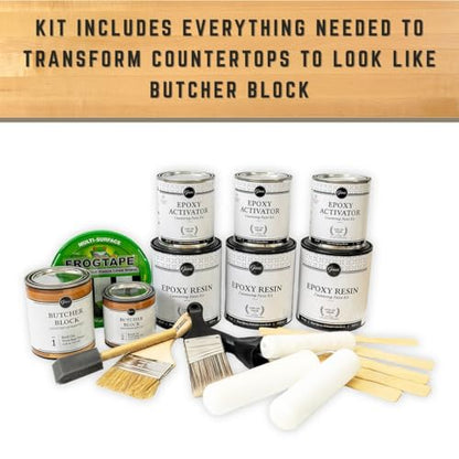 Butcher Block Easy Epoxy Countertop Paint Kit (105 Fl Oz)