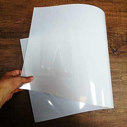 12 x 24 Flat Packaging Mylar Sheet Milky Translucent PET Blank Stencil Making Sheet for Cutting