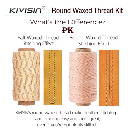 0.55mm Bonded Round Waxed Polyester Thread 76 Yards Each (12 Color)