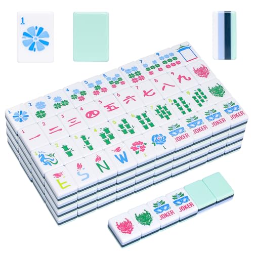American Mahjong Tile Set with160 Acrylic 4 Layer Engraved Mahjong Tiles