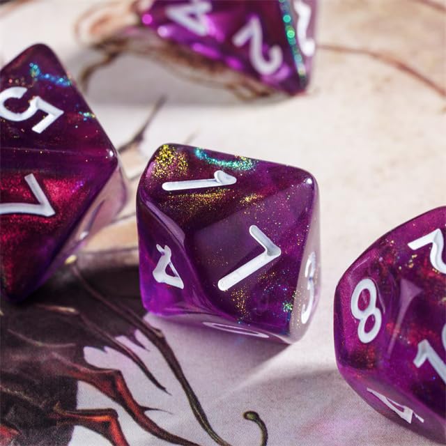 DND Dice Set D&D Polyhedral Dice with Dice Bag (7 Count)