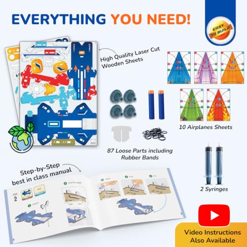 2in1 Hydraulic Aeroplane & Dart Launcher for Kids 6