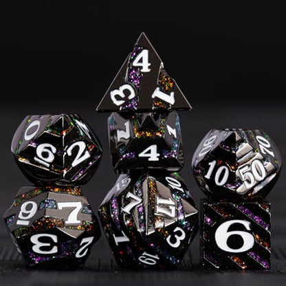 Inlay Metal Dice Set 7pcs