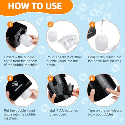 Bubble Machine for Kids 3+ (11 Count)