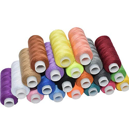 Sewing Thread 30 Colors Sewing Industrial Machine and Hand Stitching 250 Yards Each Sewing Thread Polyester (22500 Foot)