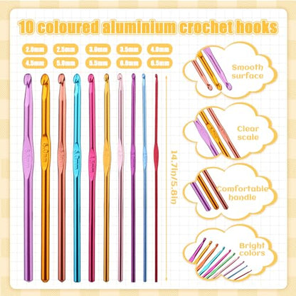 54 Pcs Crochet Hooks Set