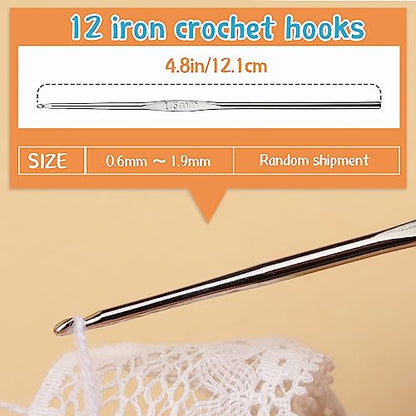 110 Pcs Crochet Hooks Set 0.6