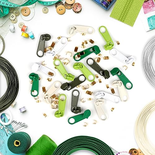 15.3 Yards 14 m 5 Pieces Assorted Colors #3 Nylon Coil Zippers (20 Count)