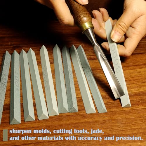 10pcs Triangular Sharpening Stone Sticks Set