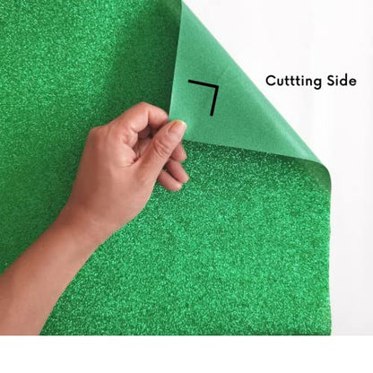 Green Grass Glitter HTV Heat Transfer Vinyl Bundle 8 sheets (8 Count)