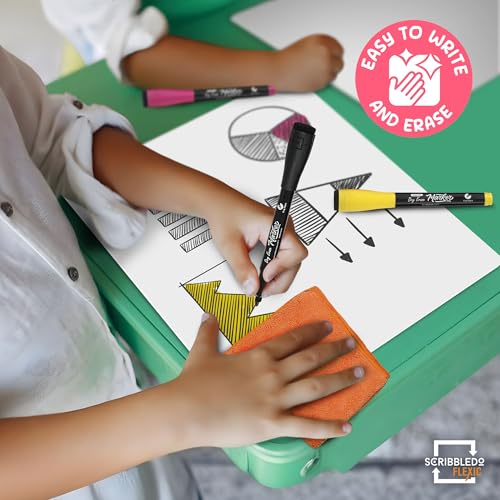 Grid Dry Erase Sheets 9”x12” Math Practice Small White Board Sheets Math Manipulatives Quad Graph Whiteboard Sheets Math Supplies Homeschool Teacher Students Classroom Pack of 10 (10 Count)