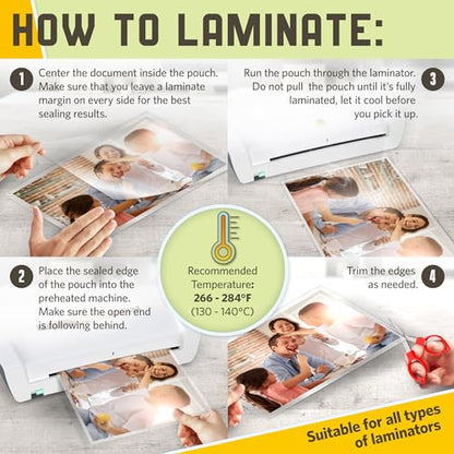 Matte Thermal Laminating Pouches (30 Count)