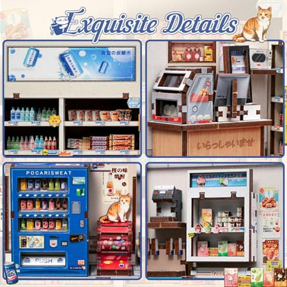 Book Nook Kit DIY Miniature House Japanese Convenience Store