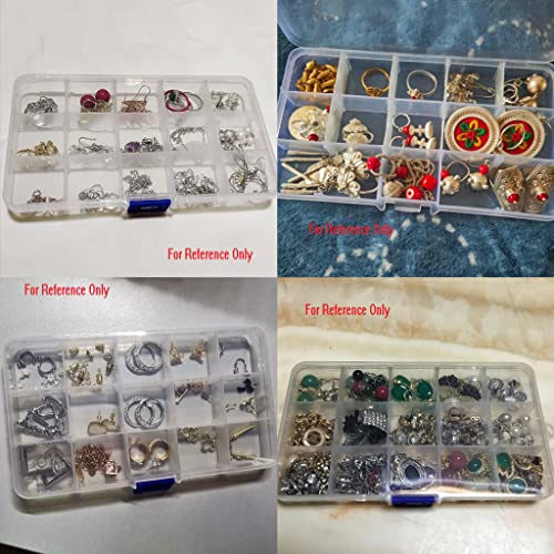 15 Grid Clear Plastic Organizer with Adjustable Dividers 2Pcs (2 Count)