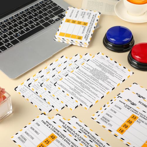 Office Party Friendly Feud Game with 2 Answer Buzzers for Work (32 Count)