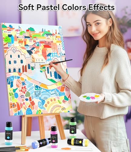 40 PCS Pastel Acrylic Paint Set