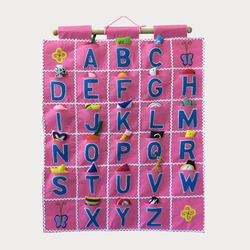 Pink ABC Felt Wall Hanging Chart