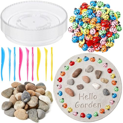 12 Kit DIY Stepping Stone Mold 10 Inch for Garden (12 Count)