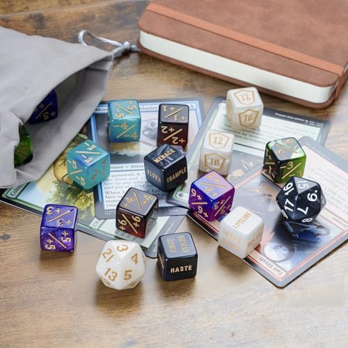 62 PCS MTG Dice Counters Set Keyword Tokens Abilities Life Counter 1 (62 Count)