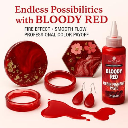 Red Epoxy Resin Pigment Paste 6.7oz