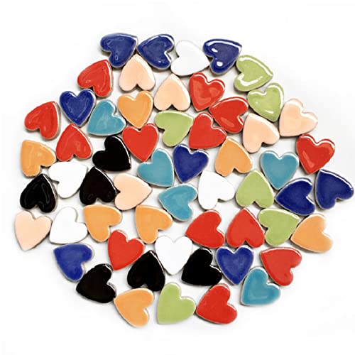 500g 1.1lb Random Color Irregular Ceramics Mosaic Tiles (16 Ounce)