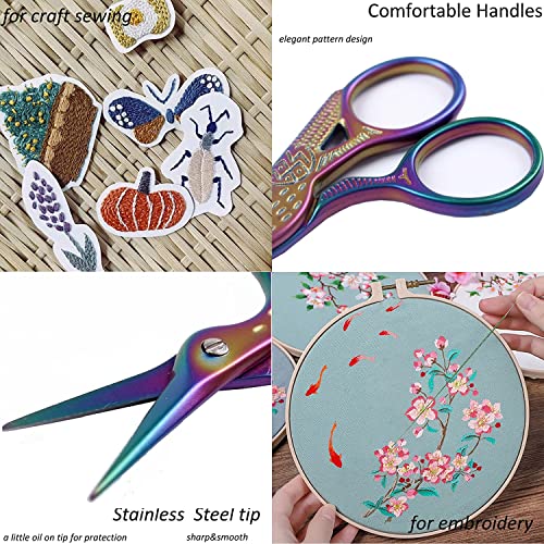 3.6inch Mini Scissor Bird Crane Embroidery Scissors Stainless Steel (2 Count)