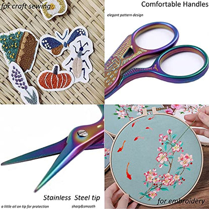 3.6inch Mini Scissor Bird Crane Embroidery Scissors Stainless Steel (2 Count)