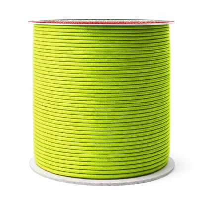 2mm Yellow Green Waxed Cord