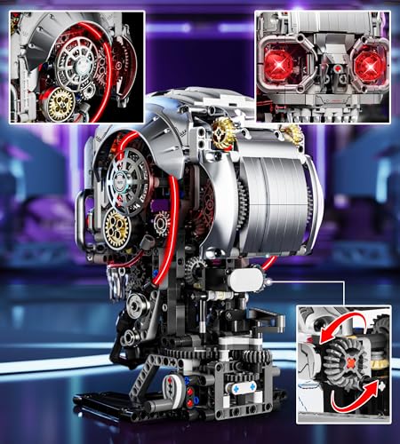 Mechanical Skull Head Building Block Set (1099 Count)