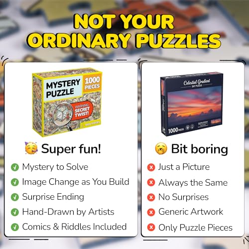Jigsaw Puzzles 1000 Pieces with Storytelling Comics (1000 Count)