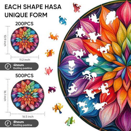 Mandala Wooden Puzzle (500 Count)