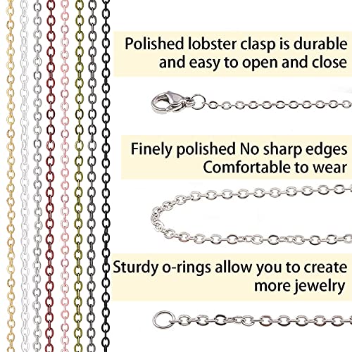 80ft Necklace Chains Jewelry Making Chain Link Rolls Bulk 2mm (80 Foot)