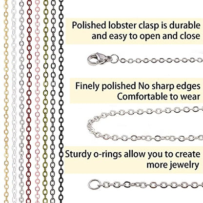 80ft Necklace Chains Jewelry Making Chain Link Rolls Bulk 2mm (80 Foot)