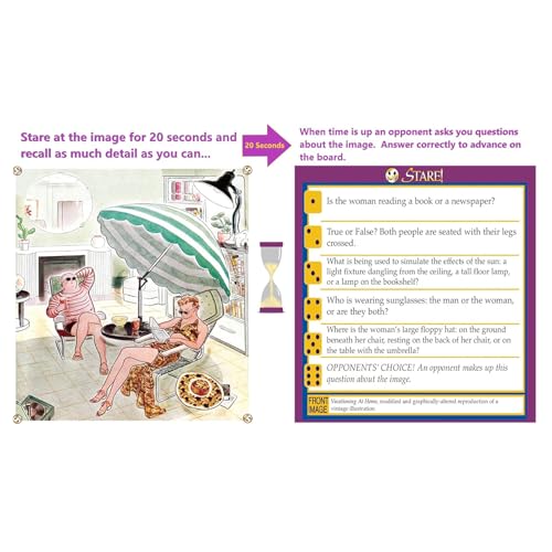 Stare Fun Game of Visual Recall Where Quirky Image Cards Challenge Players' Minds