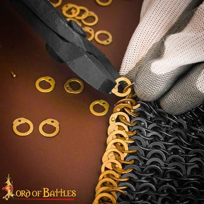 200G 1Kg Chainmail Loose Rings for Armor Crafting Perfect for DIY Chainmail Projects & Armor Repairs (1600 Count)