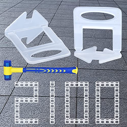 Tile Leveling System Clips Spacers Tile Leveler Clips DIY Tile Leveler Spacers 2100 Pcs 1 (1000 Count)