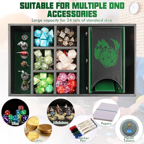 DND Dice Tray & Tower Storage Box