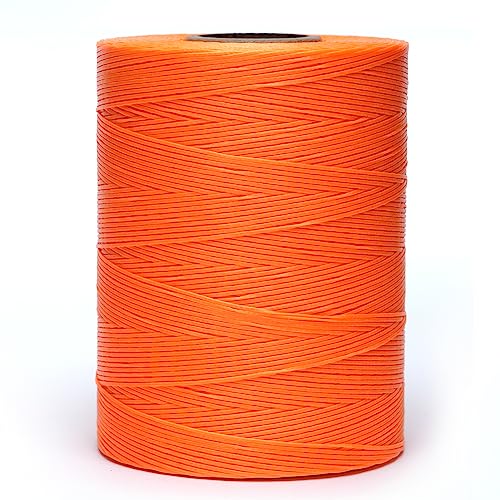 Waxed Thread 852Yards 150D 0.8mm Flat Polyester Wax Thread for Hand Sewing Leather Craft DIY Projects Shoes Repair Book Binding