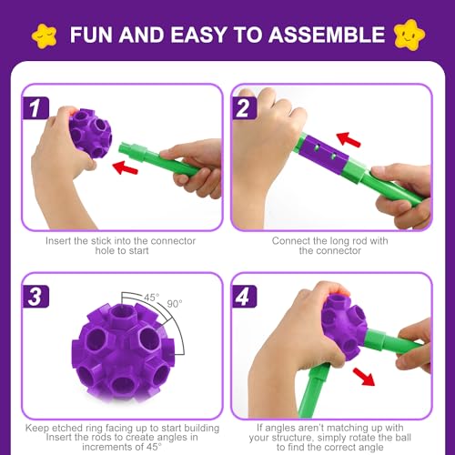 Glow In The Dark Fort Building Kit for Kids