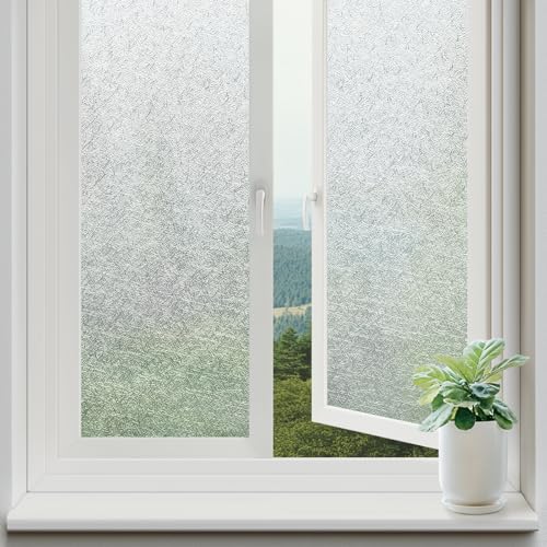 Window Privacy Film Frosted Glass Film Decorative (25.83 Sq Ft)